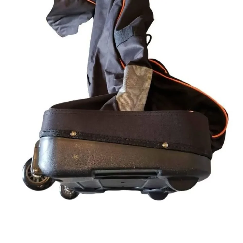 Paragon Golf Travel Roller Bag Wheeled Club Carrier w/ Strap & Pockets